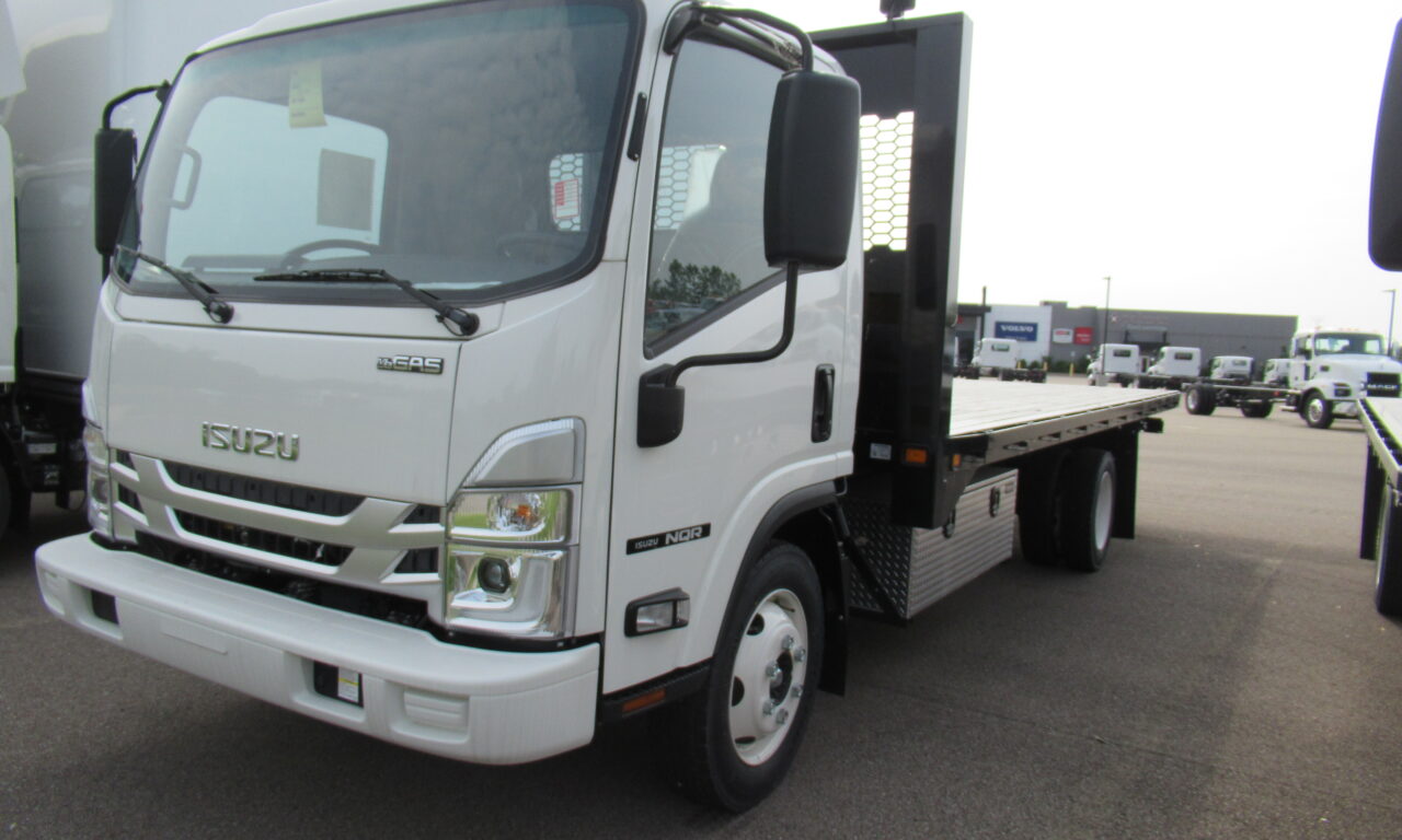 2025 ISUZU NQRGAS WITH 20′ STAKE RACK STOCK BZ624 | Conway Beam ...
