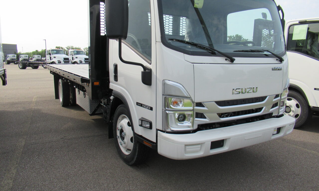 2025 ISUZU NQRGAS WITH 20′ STAKE RACK STOCK BZ624 | Conway Beam ...